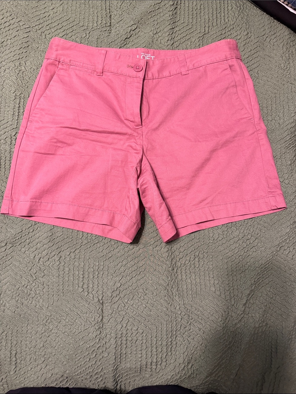 LOFT Rose Colored Chino Shorts
